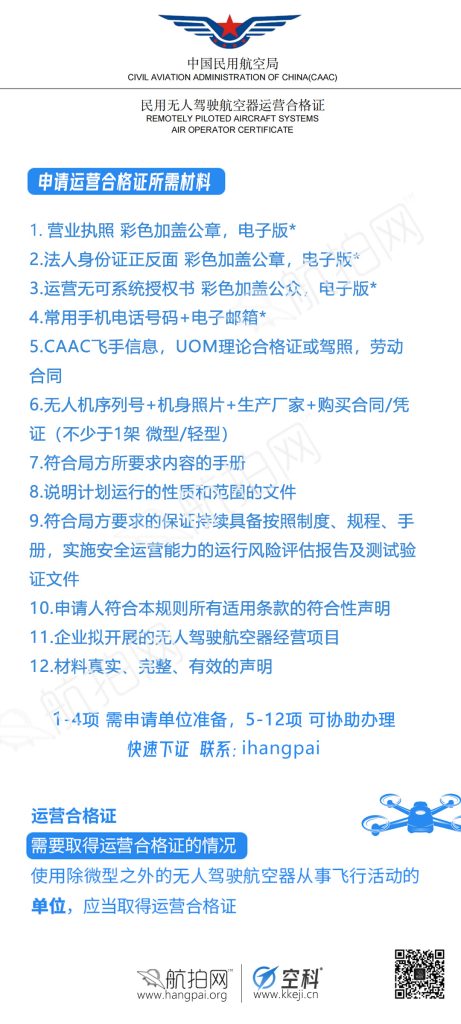 民用无人驾驶航空器运营合格证申请快速下证攻略教程